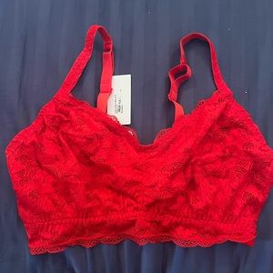 COSABELLA x FP Curvy Marni Bralette, Red sz L